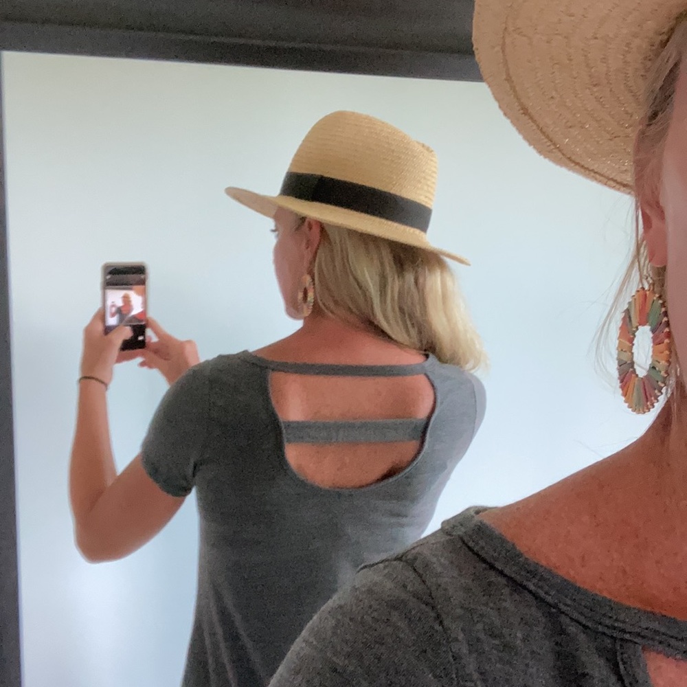 Grey Cutout Detail Shift Dress - Picture 2 of 14